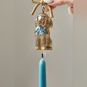 Anthropologie Gold Poodle Candle Snuffer